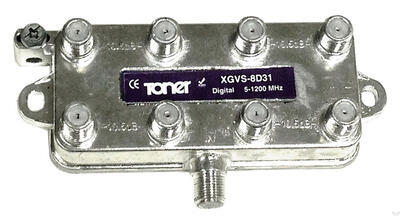XGVS-8D31 rozbočovač 1/8, 11 dB, DOCSIS 3.1 Compatible 