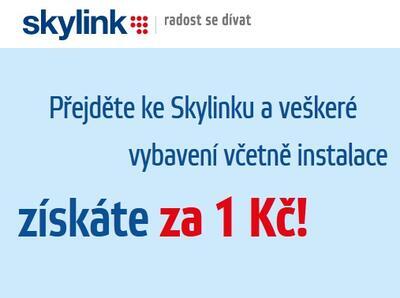 Skylink vybavení včetně instalace za 1Kč