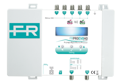 Fracarro FRPRO EVO HD měnič/zesilovač UHF/VHF 5x vstup/55dB - 1