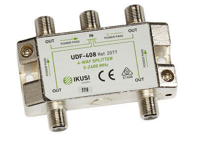 UDF-408 rozbočovač, 4 výst. 8,1 dB, DC pass