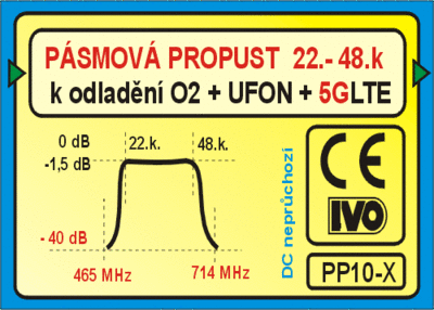 Pásmová propust 22-48k. odladěny O2+UFON+5G LTE