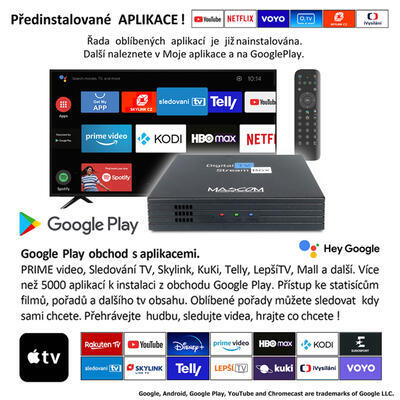 MC A102T/ C, Android TV 10.0, DVB-T2, 4K HDR, Ovladač s TV Control - 2