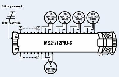 Multipřepínač MS21/12PIU-6 - 2