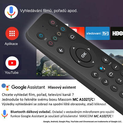 MC A102T/ C, Android TV 10.0, DVB-T2, 4K HDR, Ovladač s TV Control - 5
